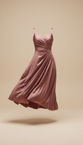 Rosewood Draped Satin Cocktail Dress