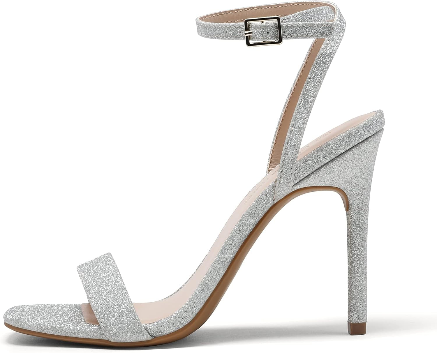 Women’S High Stilettos Open Square Toe Ankle Strap Heels Sexy Comfort Strappy Dress Shoes Wedding Bridal Pumps Sandals