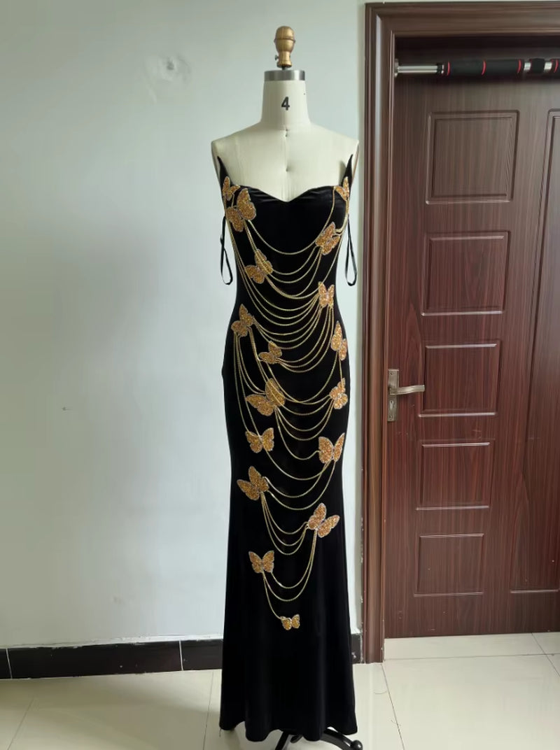 ED2536 Kimshein Fashion Women Clothing Beauty Crystal Ball Gown Evening Dresses Women Lady Elegant