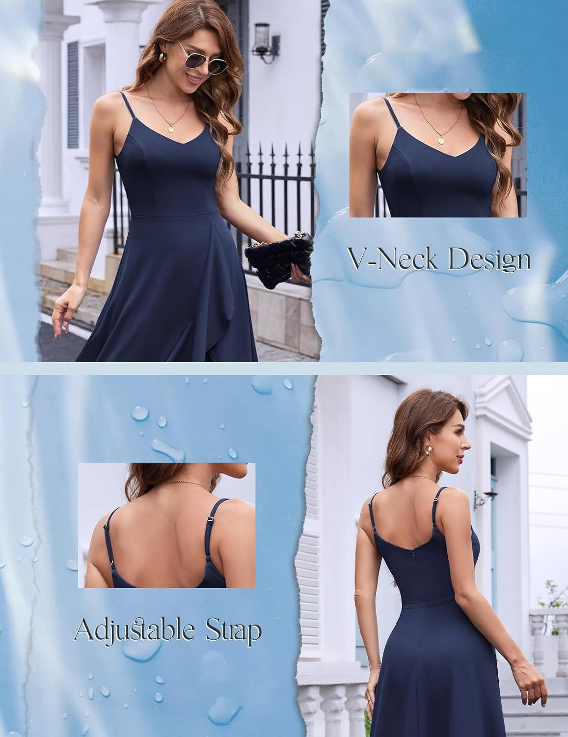 Women'S Cocktail Dresses, Formal Wedding Guest Graduation Party High Low Dress