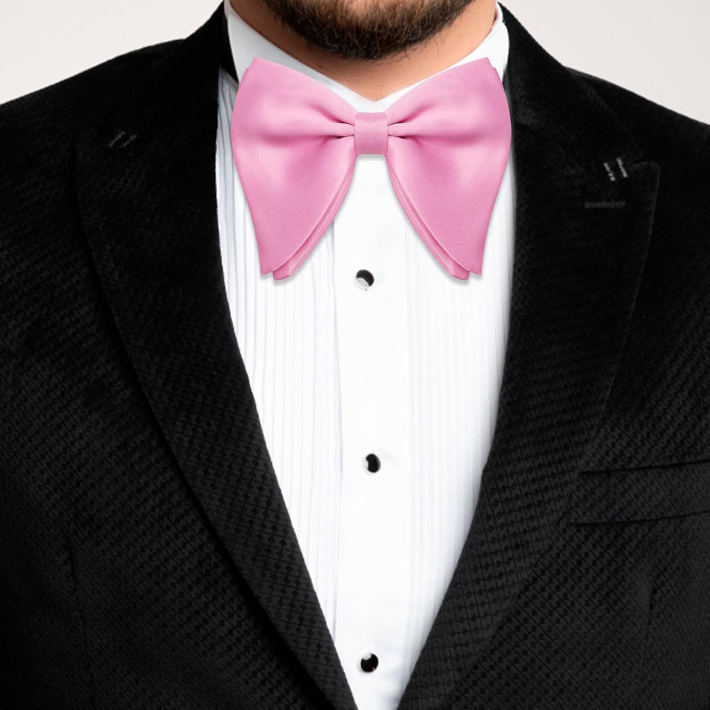 Bow Ties for Men, Oversized Pre-Tied Bowtie Adjustable Mens Bow Tie for Tuxedo, T-Shirt, Wedding, Party, School