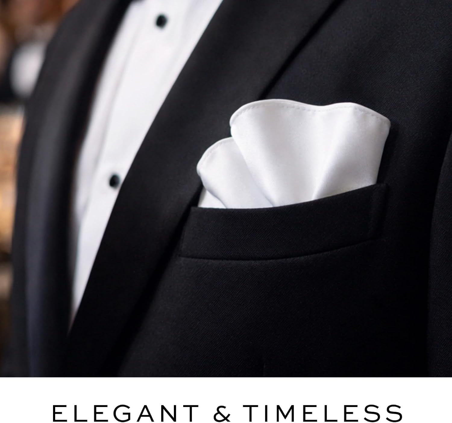 Pocket Squares for Men, Satin Pocket Square, Solid Color Handkerchief for Suits & Tuxedos, Wedding, Party