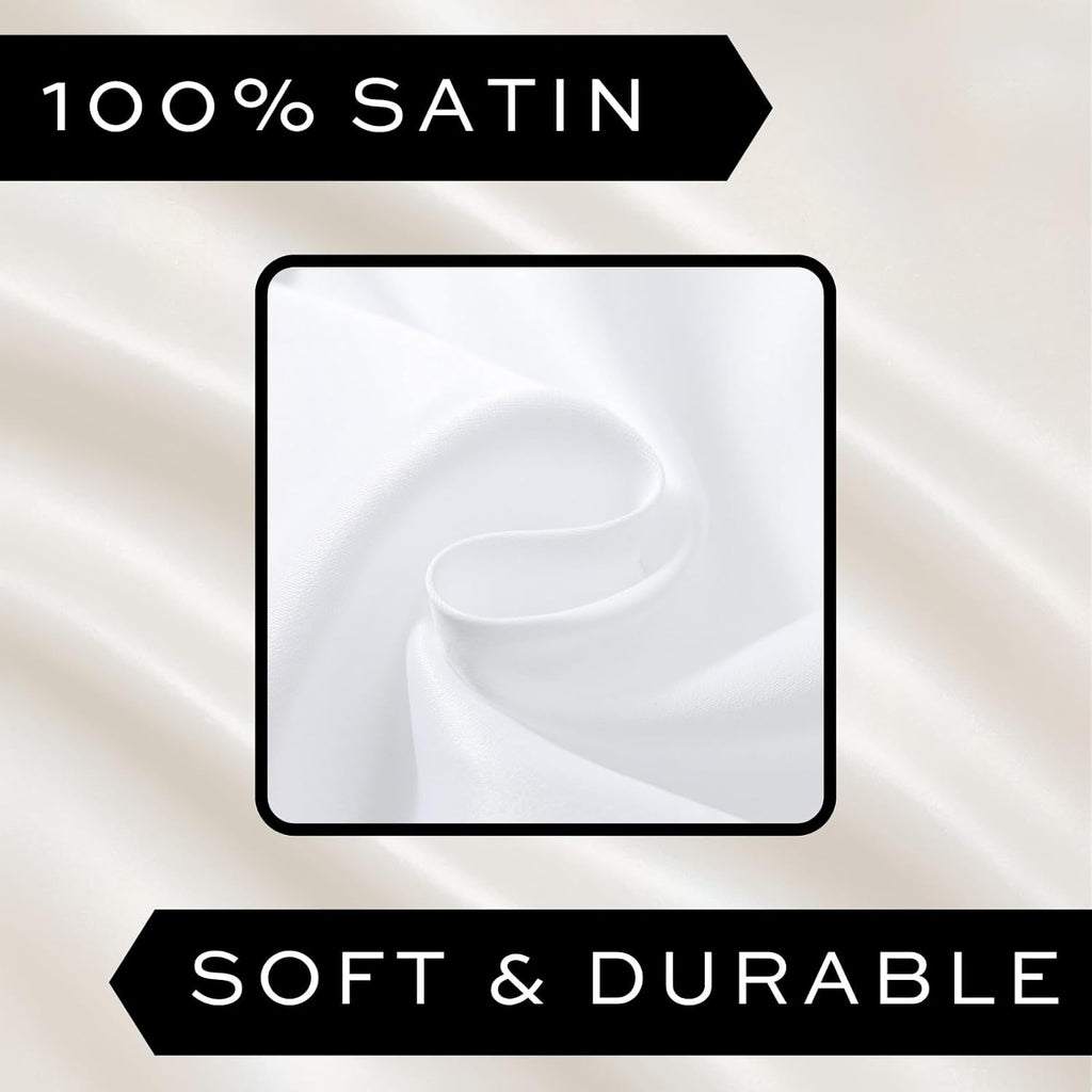 Pocket Squares for Men, Satin Pocket Square, Solid Color Handkerchief for Suits & Tuxedos, Wedding, Party