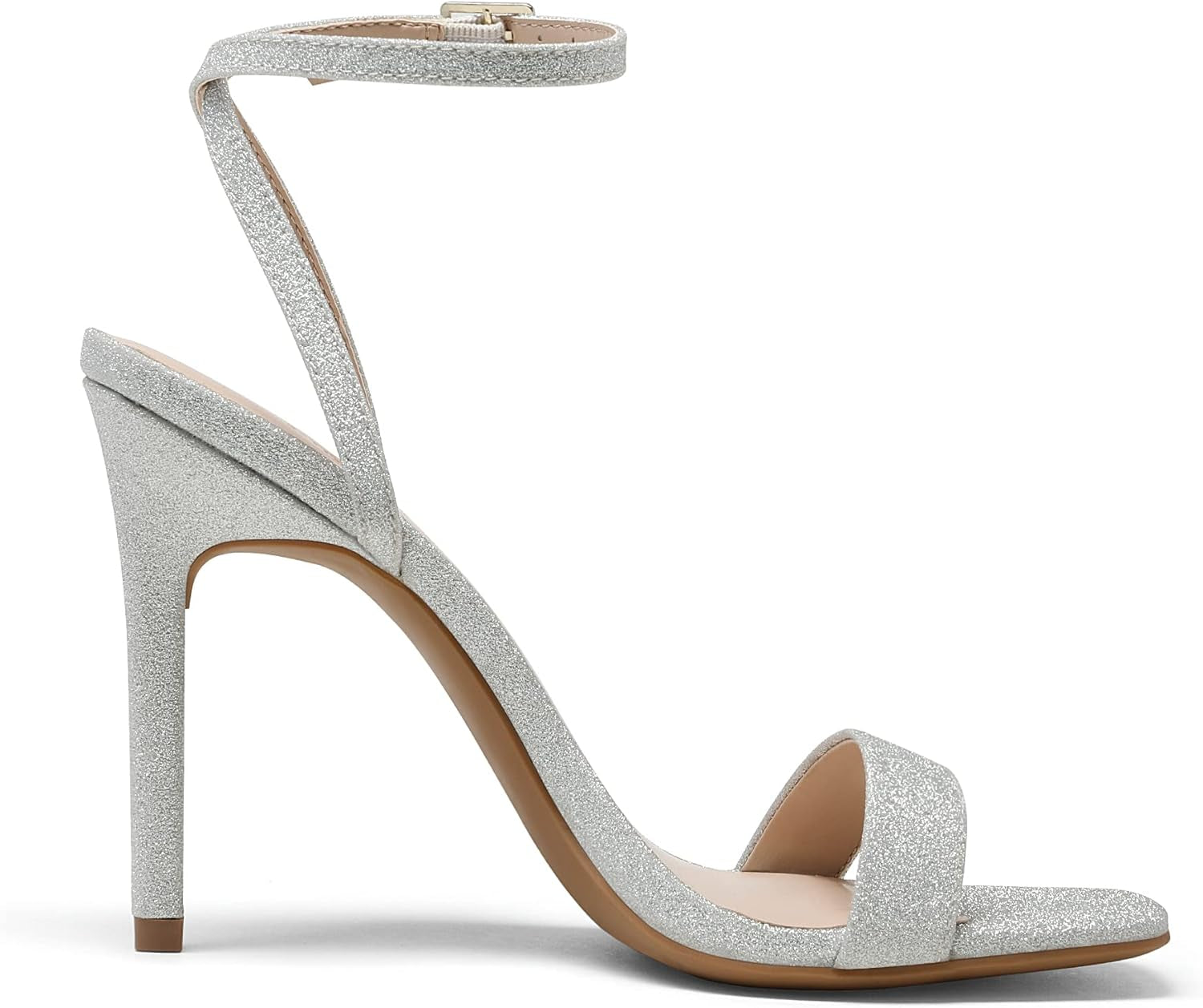 Women’S High Stilettos Open Square Toe Ankle Strap Heels Sexy Comfort Strappy Dress Shoes Wedding Bridal Pumps Sandals