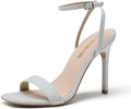 Women’S High Stilettos Open Square Toe Ankle Strap Heels Sexy Comfort Strappy Dress Shoes Wedding Bridal Pumps Sandals